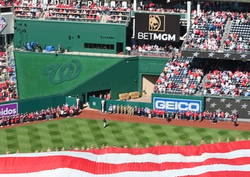 D.C. Air National Guard Flies Over Washington Nationals Opening Day