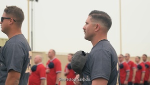 Opening day: Inaugural softball game played at 379th AEW’s new field