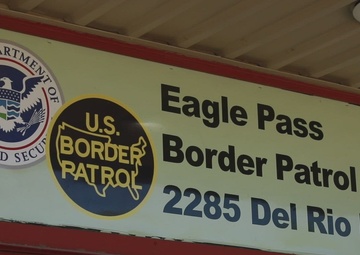 U.S. Soldiers work with U.S. Customs and Border Protection in Del Rio