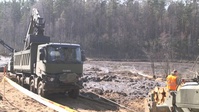 B-Roll; Recovery Efforts Continue at Site of Submerged Vehicle in Search for Missing Soldiers