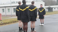 U.S. Soldiers participate in Physical Training Assessment during Basic Leadership Course