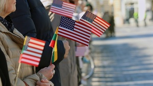 B-Roll: Lithuanians Pay Tribute to Four U.S. Soldiers