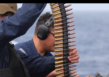 Crew-served weapons qualifications on USS Spruance