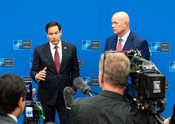 Secretary Rubio delivers remarks to the press