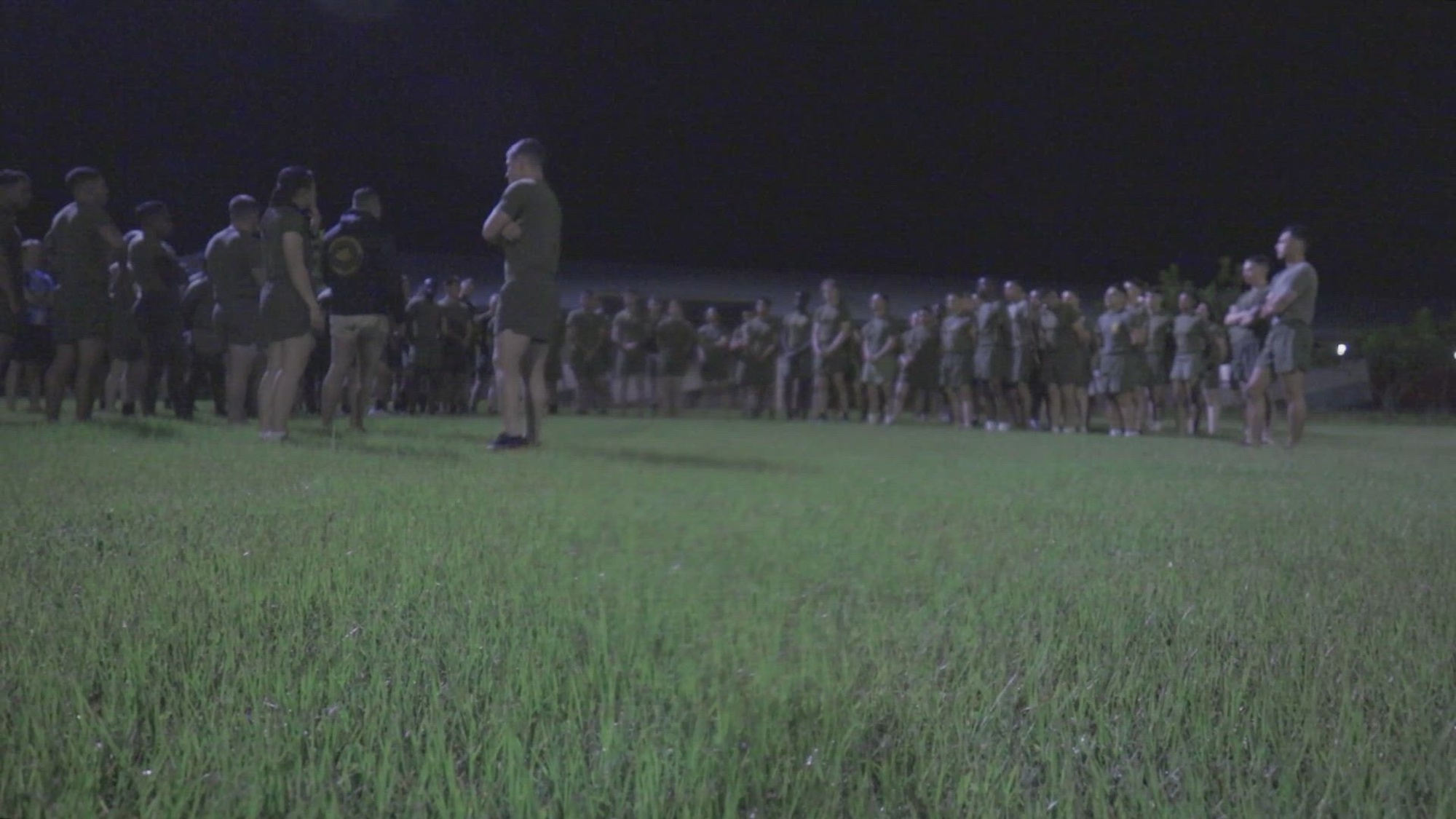 U.S. Marines with Marine Rotational Force – Darwin 25.3 and members of the Australian Defence Force participate in physical training at Defence Accommodation Precinct – Darwin, Australia, April 7, 2025. MRF-D is an annual six-month rotational deployment to enhance interoperability with the Australian Defence Force and allies and partners and provide a forward-postured crisis response force in the Indo-Pacific. (U.S. Marine Corps video by Cpl. Anita Ramos)