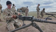 41st FAB Soldiers conduct weapon lane for Expert Soldiers Badge during Best Squad Competition
