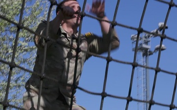 B-Roll: Soldiers navigate obstacle course during Best Squad Competition in Italy