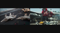 Aircraft Carrier USS Carl Vinson (CVN 70) with its air wing consisting of F-35C Lightning IIs works alongside the USS Harry S. Truman (CVN 75) in the U.S. Central Command area of responsibility.