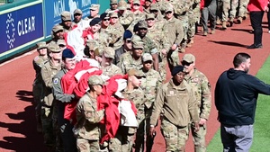 D.C. National Guard presents flag at Washington Nationals home opener