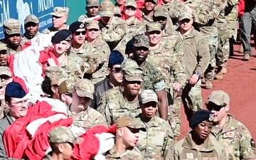 D.C. National Guard presents flag at Washington Nationals home opener