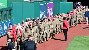 D.C. National Guard presents flag at Washington Nationals home opener
