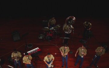 Marine Forces Reserve Band Performs Alongside Panamanian Aero Naval Band at the Colón Art and Culture Center