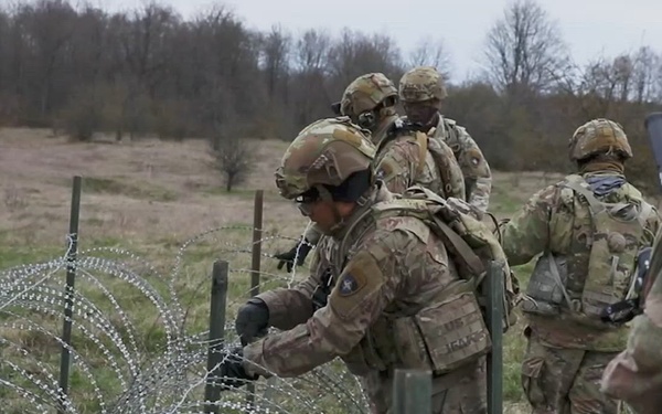 B-Roll; U.S. Army soldiers conduct combat engineer qualification course