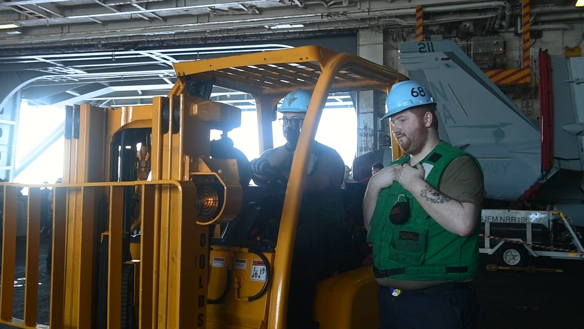 The aircraft carrier USS Nimitz (CVN 68) conducts a replenishment-at-sea in the Pacific Ocean, April 15, 2025. Nimitz is underway in the U.S. 7th Fleet area of operations on a scheduled deployment, demonstrating the U.S. Navy&#39;s unwavering commitment to a free and open Indo-Pacific. (U.S. Navy photo by Mass Communication Specialist Seaman Edward Jacome)