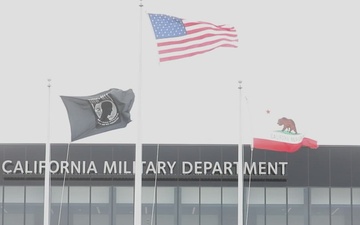 California Military Department HQ During Rainy Weather