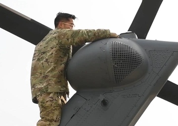 U.S. Military prepare for flight, locate simulated survivor for Combat Search and Rescue Training Exercise in South Korea