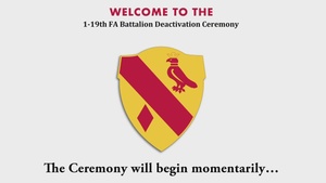 1-19th Field Artillery Battalion Deactivation Ceremony 3 February 2023