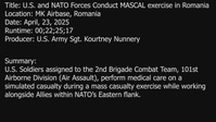 U.S. and NATO Forces Conduct MASCAL exercise in Romania
