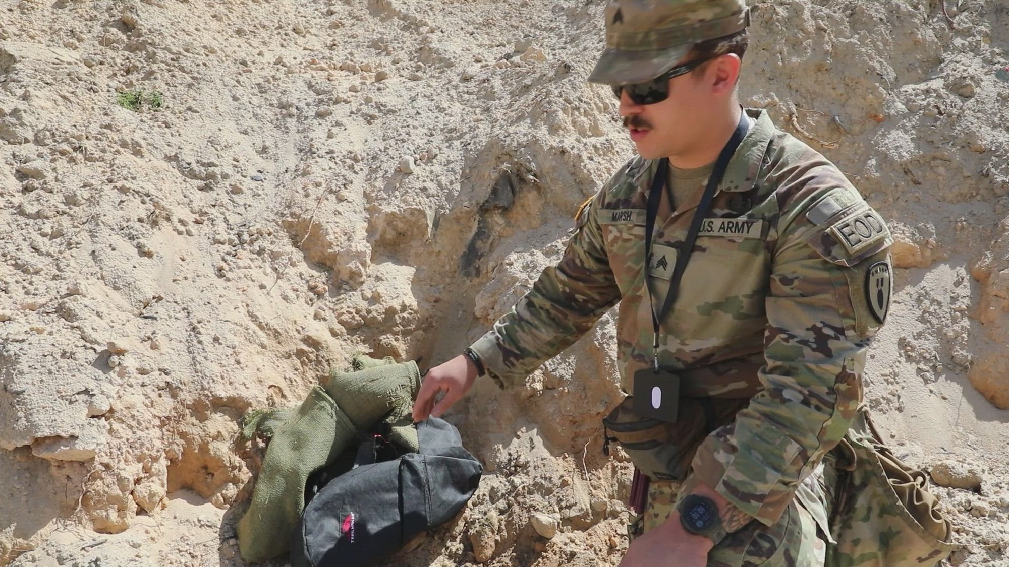 U.S. Soldiers assigned to the 759th Explosive Ordnance Disposal (EOD) Company, 3rd EOD Battalion, 71st EOD Group, 20th Chemical, Biological, Radiological, Nuclear, Explosives (CBRNE) Command, and the Tunisian Armed Forces train together on the EOD range at Bizerte, Tunisia, April 22, 2025. AL25 is set to be the largest annual military exercise in Africa, bringing together over 40 nations, including seven NATO allies and 10,000 troops to conduct realistic, dynamic and collaborative training in an austere environment that intersects multiple geographic and functional combatant commands. Led by U.