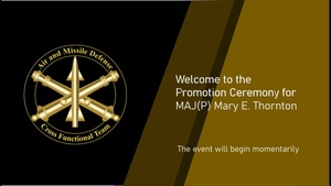 AMD-CFT Promotion Ceremony for Maj Mary E Thornton 28 Jan 2022