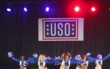 The Dallas Cowboys Cheerleaders perform live from Tower Barracks
