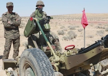 B-Roll: Tunisian Armed Forces demonstrate 20mm cannon at African Lion 2025