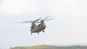 Balikatan 25: Task Force Gimlets Employ U.S. Army Boeing CH-47 Chinook & ISV for Supply Drop