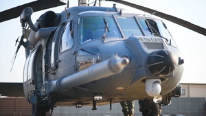 U.S. Military refuels in air as a part of a Combat Search and Rescue Training Exercise in South Korea