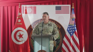 U.S. Army Lt. Gen. John W. Brennan, deputy commanding general of U.S. Africa Command, summarizes accomplishments during African Lion 2025