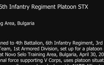 4th Battalion, 6th Infantry Regiment Platoon STX Preparation