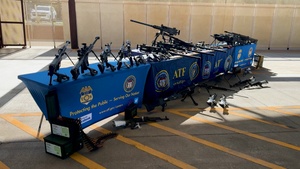 Weapon Display at CBP Press Conference on  Southbound Weapons Interdiction