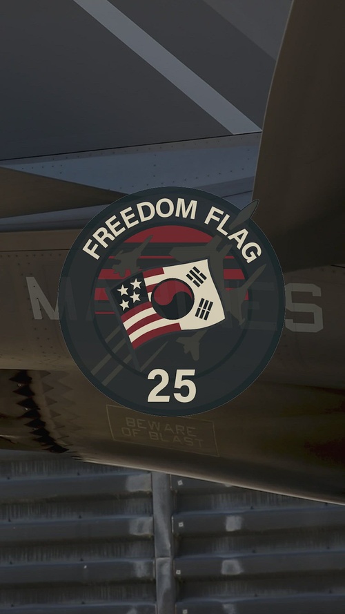 U.S. Marine F-35Bs fly during exercise Freedom Flag 25-1