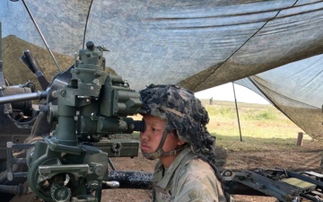 U.S. Soldiers conduct Table V Certification on the M119A3 Howlitzer in Romania