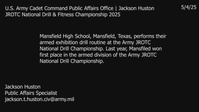 JROTC National Drill Championship 2025