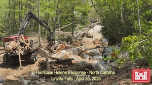 Army Corps removes Waterway debris from Linville Caverns waterfall