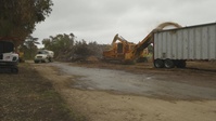 Vegetative debris processing B-roll from Will Rogers Historic State Park