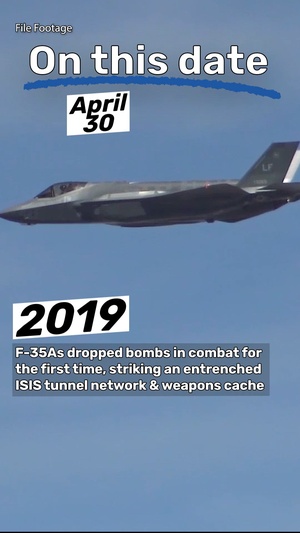 On this date F-35A first combat bomb drop