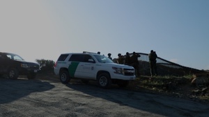 549th Military Police Company conduct a jopint patrol with CBP to support southern border mission