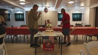 Iwo Jima Veteran celebrates 100th Birthday with Marines, Sailors, family aboard USS North Carolina