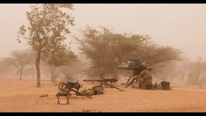 B-Roll: US paratroopers face harsh conditions, conduct dry-fire weapons drills at African Lion 2025