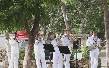 US Navy Band Performs Outdoor Concert During Obangame Express 2025