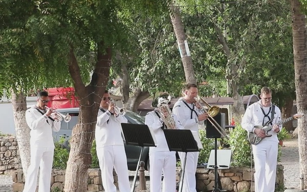 US Navy Band Performs Outdoor Concert During Obangame Express 2025