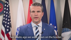 SECDEF Hegseth delivers updates on DOD efforts to support the DHS, DOJ on National Security