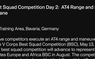 V Corps Best Squad Competition Day 2: Maneuver Under Fire