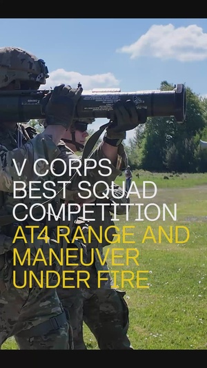 V Corps Best Squad Competition Day 2: Maneuver Under Fire