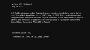 V Corps Best Squad Competition Day 2- 2CR Obstacle Course