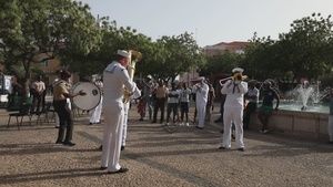 Navy Band Performs Outdoor Concert During Obangame Express 2025