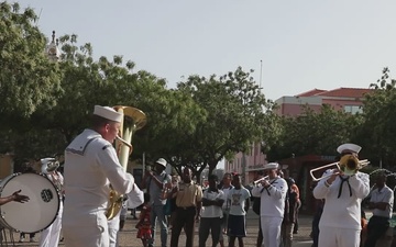 Navy Band Performs Outdoor Concert During Obangame Express 2025