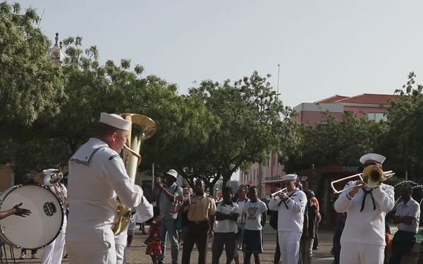Navy Band Performs Outdoor Concert During Obangame Express 2025