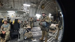Paratrooper from 82nd ABN DIV takes part in integrated Joint Forcible Entry training during DEFENDER 25